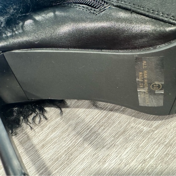Liliana Black Fur Heeled Boots - Picture 6 of 6